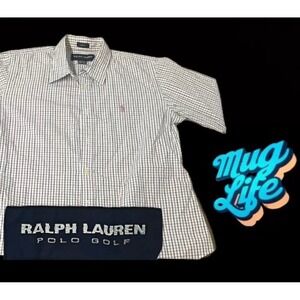 Men's polo Ralph Lauren longsleeve button-down plaid medium
